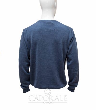 Maglioncino lana Roberto Cavalli blu avio