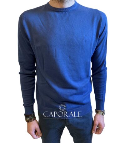 Maglione lana Roberto Cavalli HSM616 blu