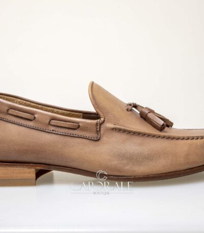 Mocassino Made in Italy beige/blu
