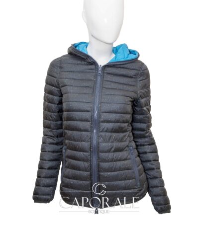 Piumino donna double face Shockly blu/bordeaux