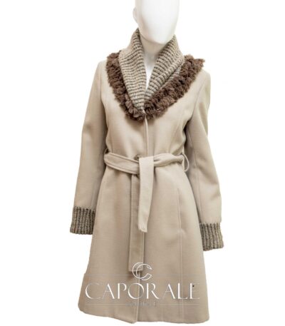 Cappotto donna Made in Italy beige