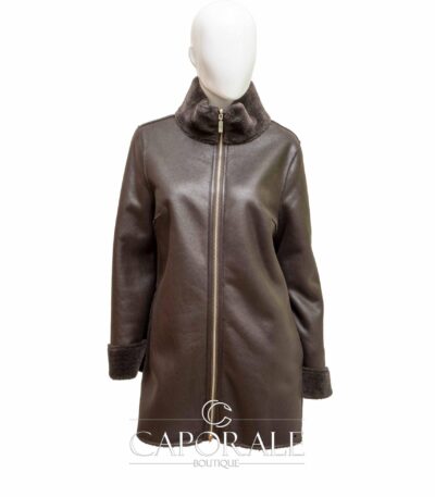 Cappotto donna reversibile Diana Gallesi F439R0076 marrone