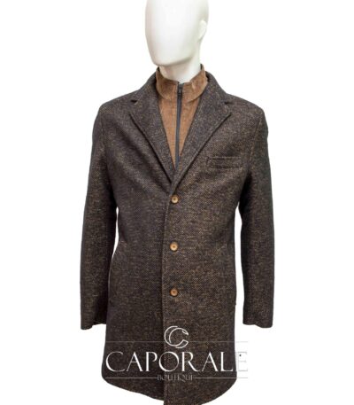 Cappotto uomo Made in italy marrone