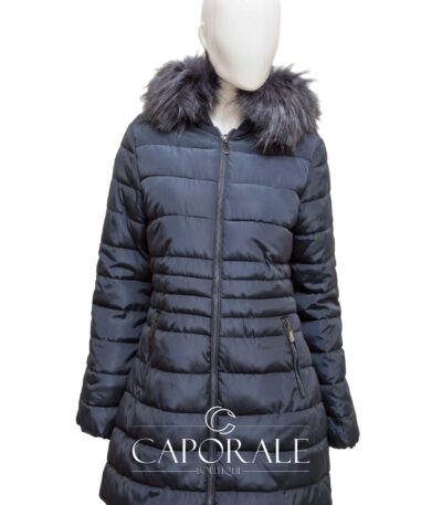 Giubbotto donna Made in Italy blu/beige/nero