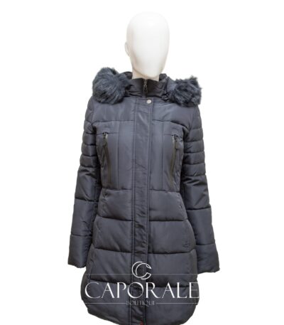 Giubbotto donna Made in Italy blu/nero