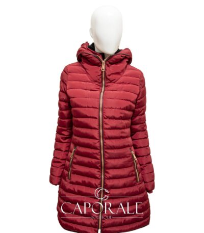 Giubbotto donna Made in Italy rosso/nero