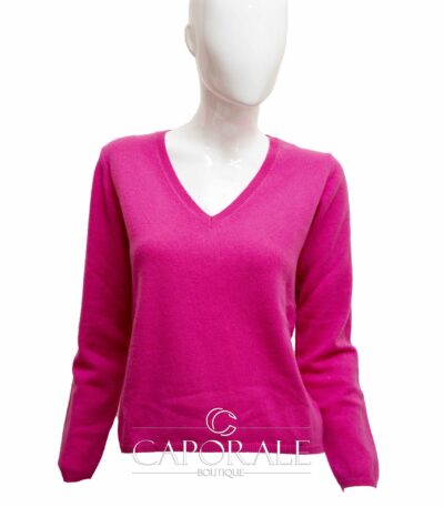 Maglione donna cashmere Made in italy rosa