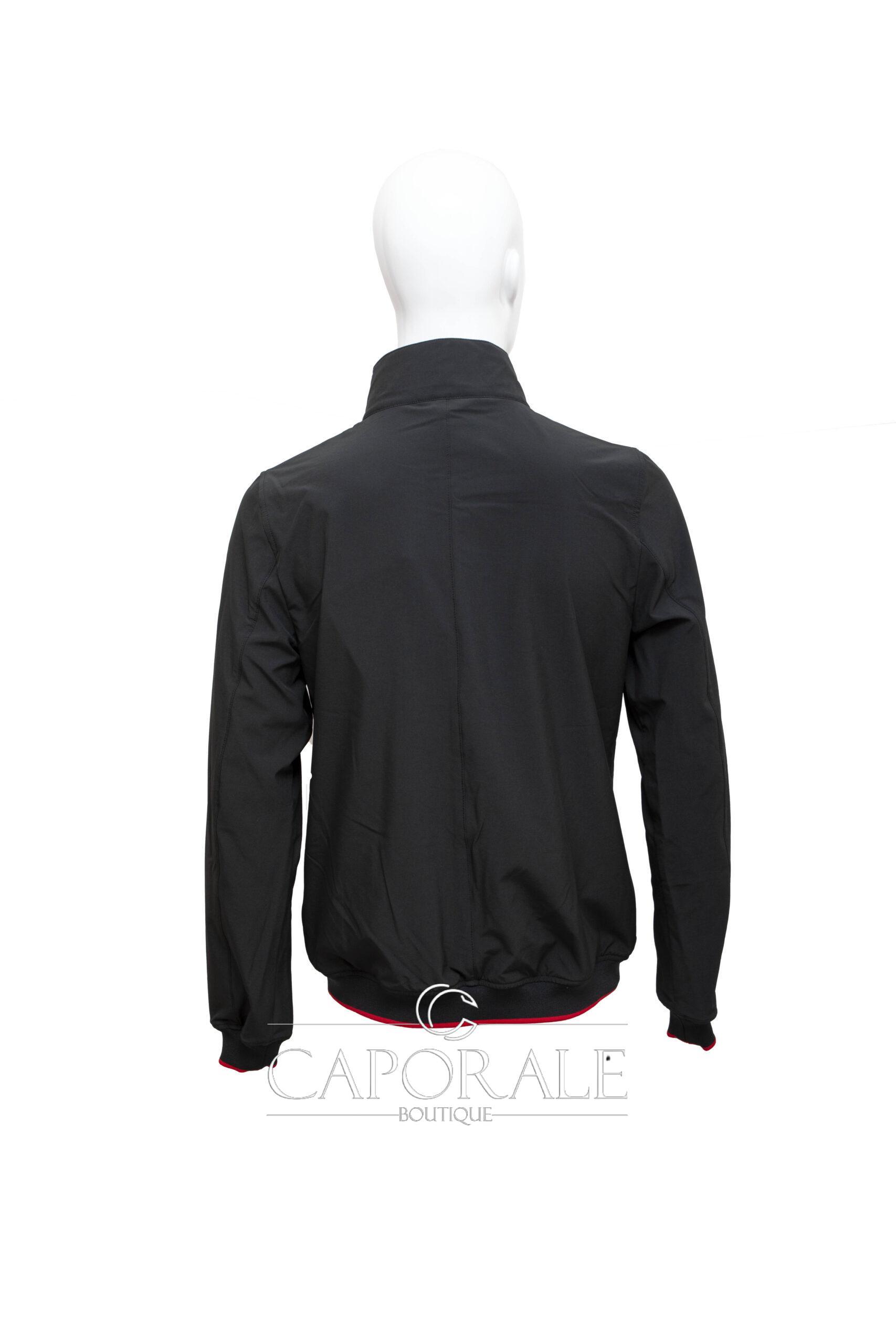 Giubbino uomo AC36 BY PRADA perth jacket nero/rosso/bianco