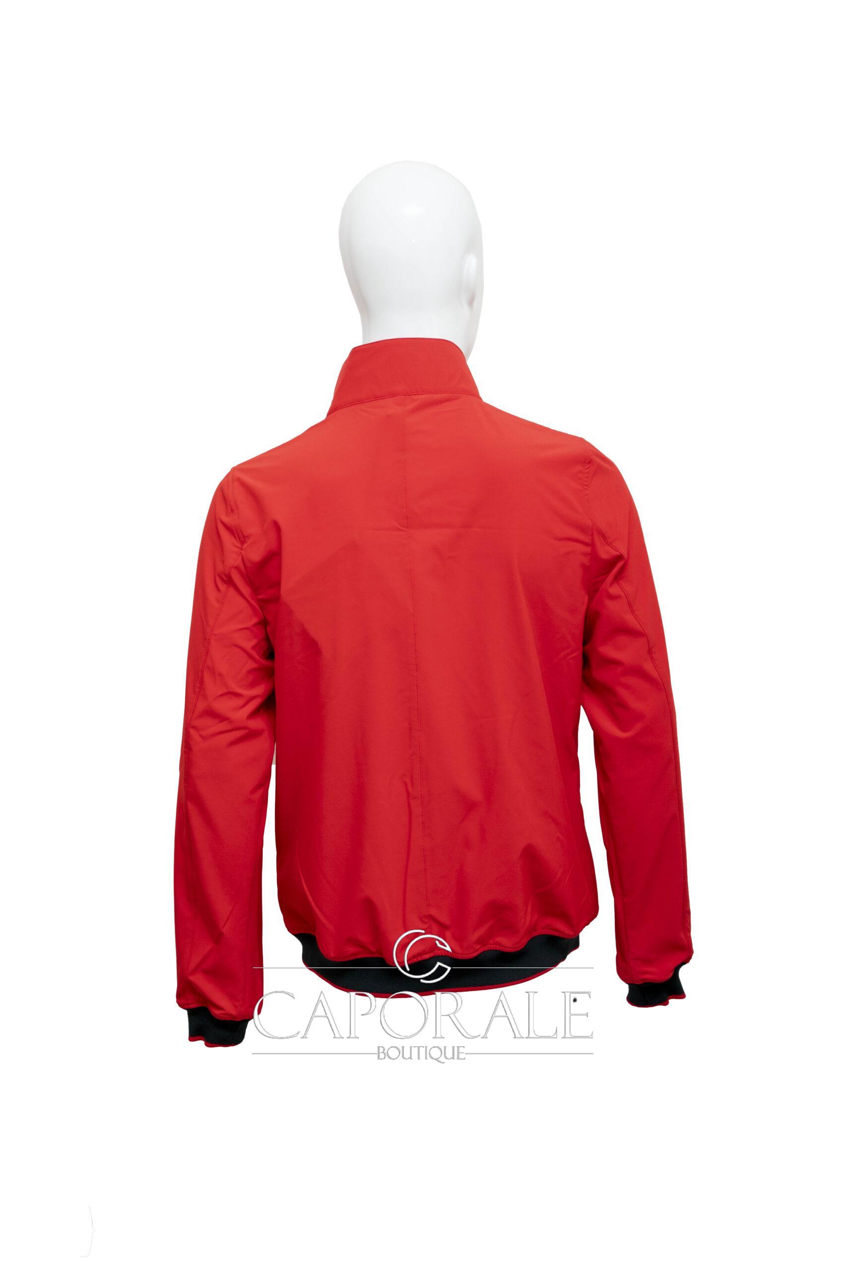 Giubbino uomo AC36 BY PRADA perth jacket nero/rosso/bianco