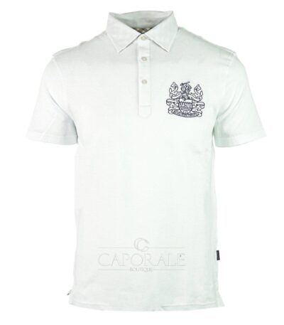 Polo uomo estiva Aquascutum QMPO25 bianca