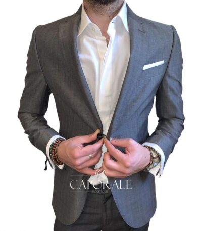 Giacca Uomo Daniele Alessandrini G102.S1351320111 Grigio Quadri