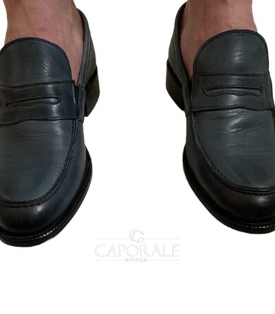 Mocassini Uomo Mulish Made in Italy Blu