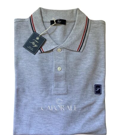 Polo Uomo Fay Grigio/Viola/Giallo