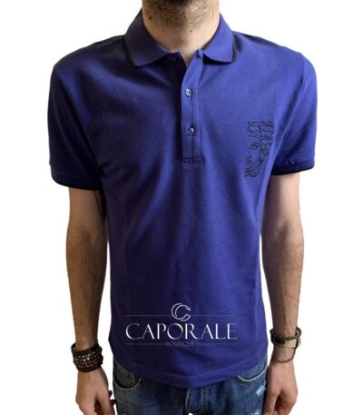 Polo Uomo Just Cavalli Blu/Bianco S03GC0150