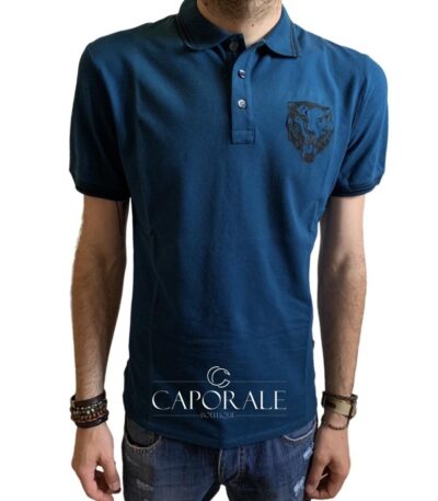 Polo Uomo Just Cavalli Blu/Bianco S03GC0150