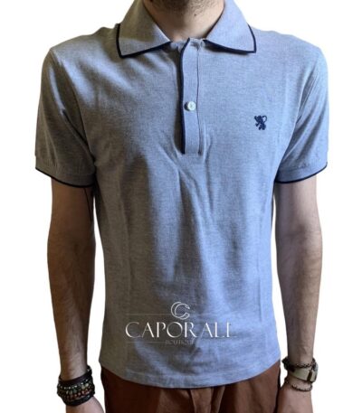 Polo Uomo Williams Wilson Mod. For. Blu/Verde/Grigio