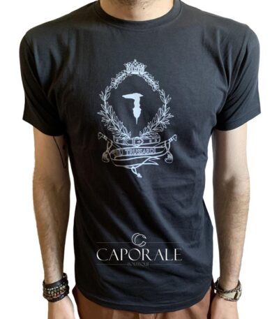 T-Shirt Uomo Tru-Trussardi Intermoda Jersey Nero/Celeste/Blu