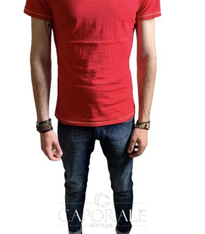 T-Shirt Uomo Yes-Zee Rosso/Giallo/Blu