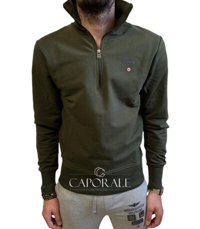 Felpa Aeronautica Militare Verde Militare
