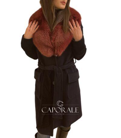 Cappotto Donna Lana con collo volpe