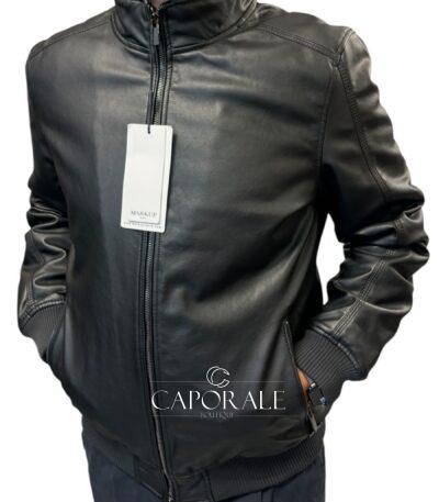 Giubbino in ecopelle nera – Markup MK24005